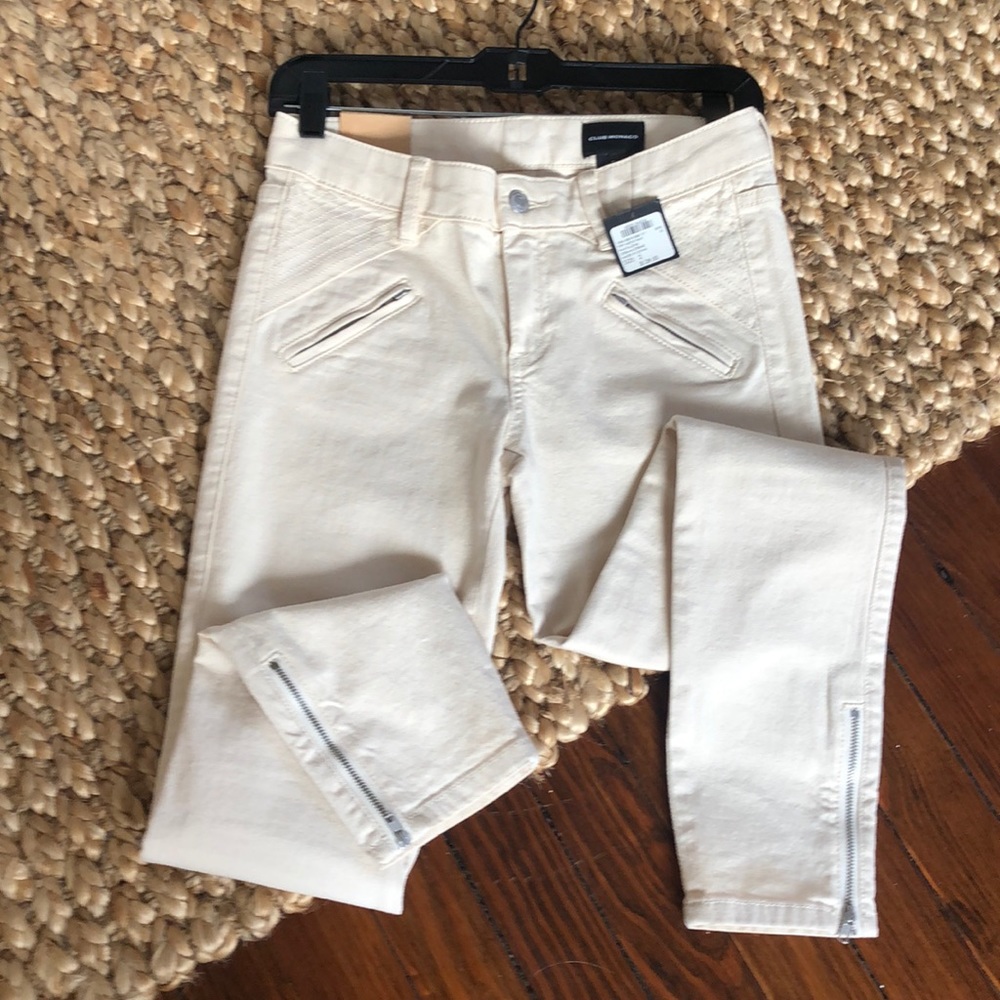 Club Monaco Tippi Moto Pant Low Rise Crop